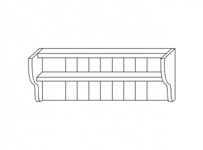 Полка навесная Т60 (дуб снежный / белый)